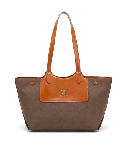 Professional Contrast Panel Tote Bag