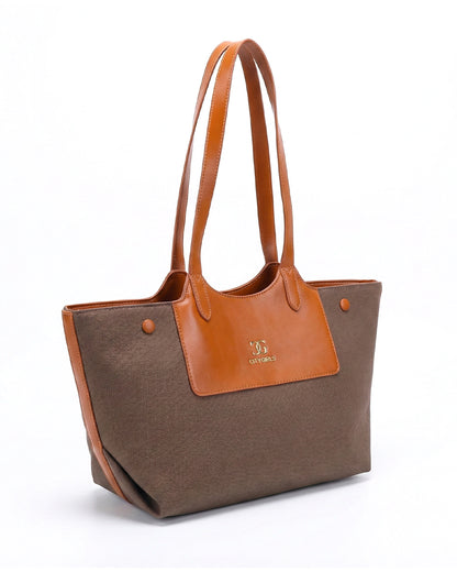 Professional Contrast Panel Tote Bag
