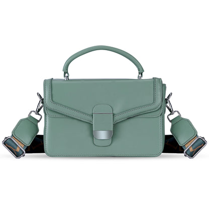 Green Structured Satchel Bag