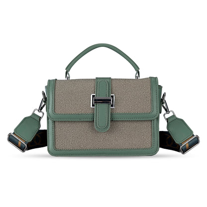 Green Structured Satchel Bag