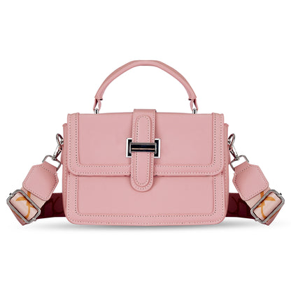 Pink Structured Satchel Bag