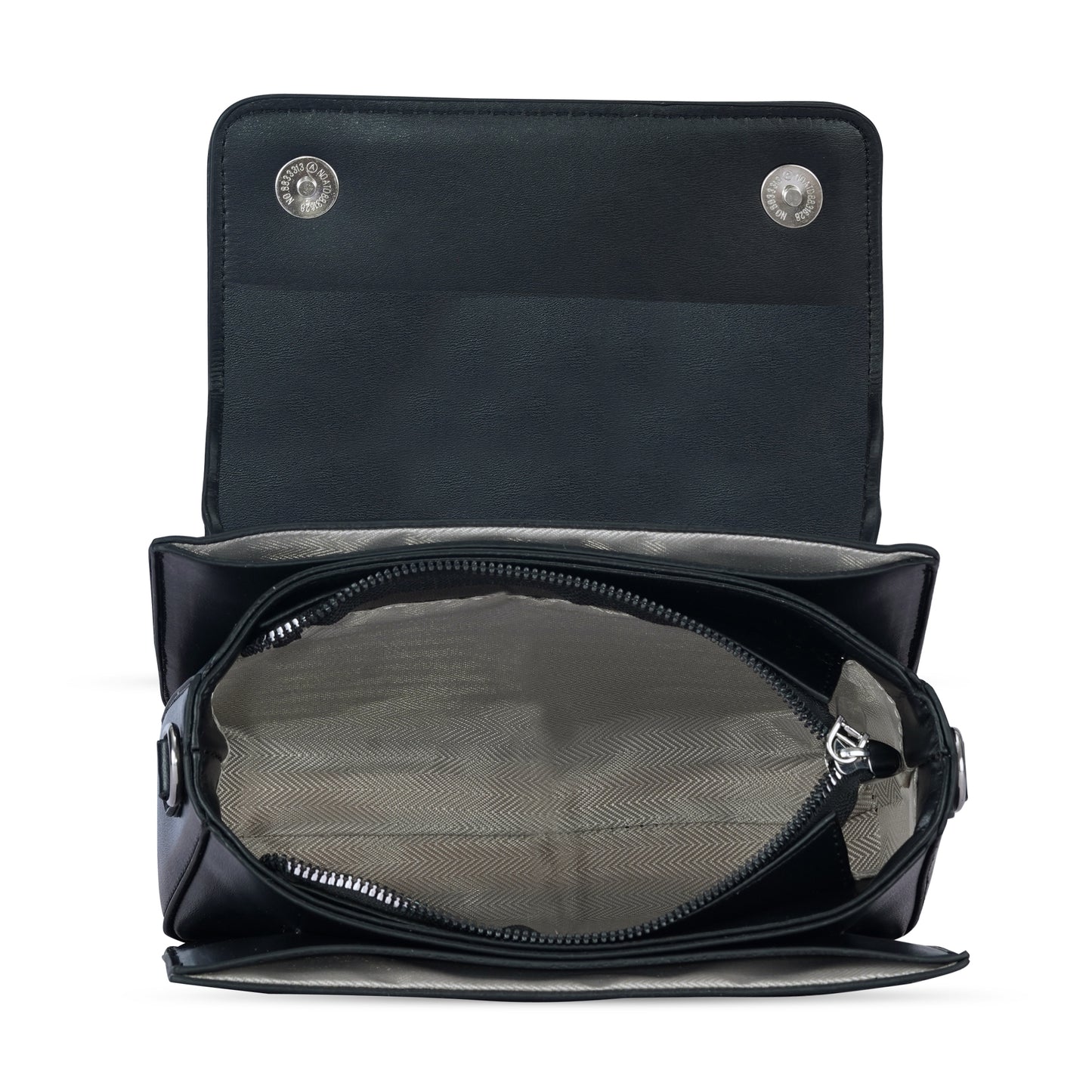 Black Structured Satchel Bag
