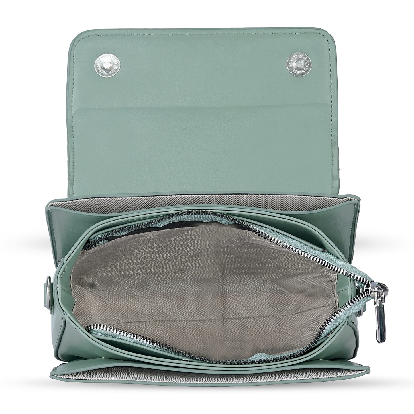 Green Structured Satchel Bag