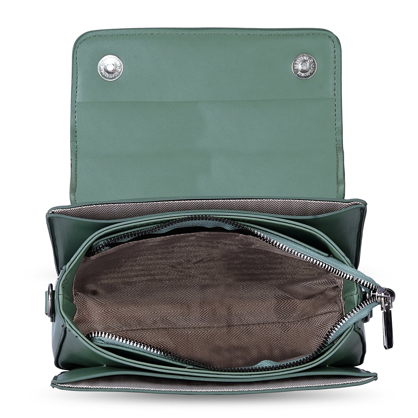Green Structured Satchel Bag