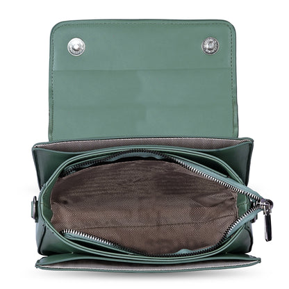 Green Structured Satchel Bag