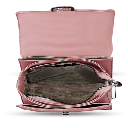 Pink Colourblocked Sling Bag