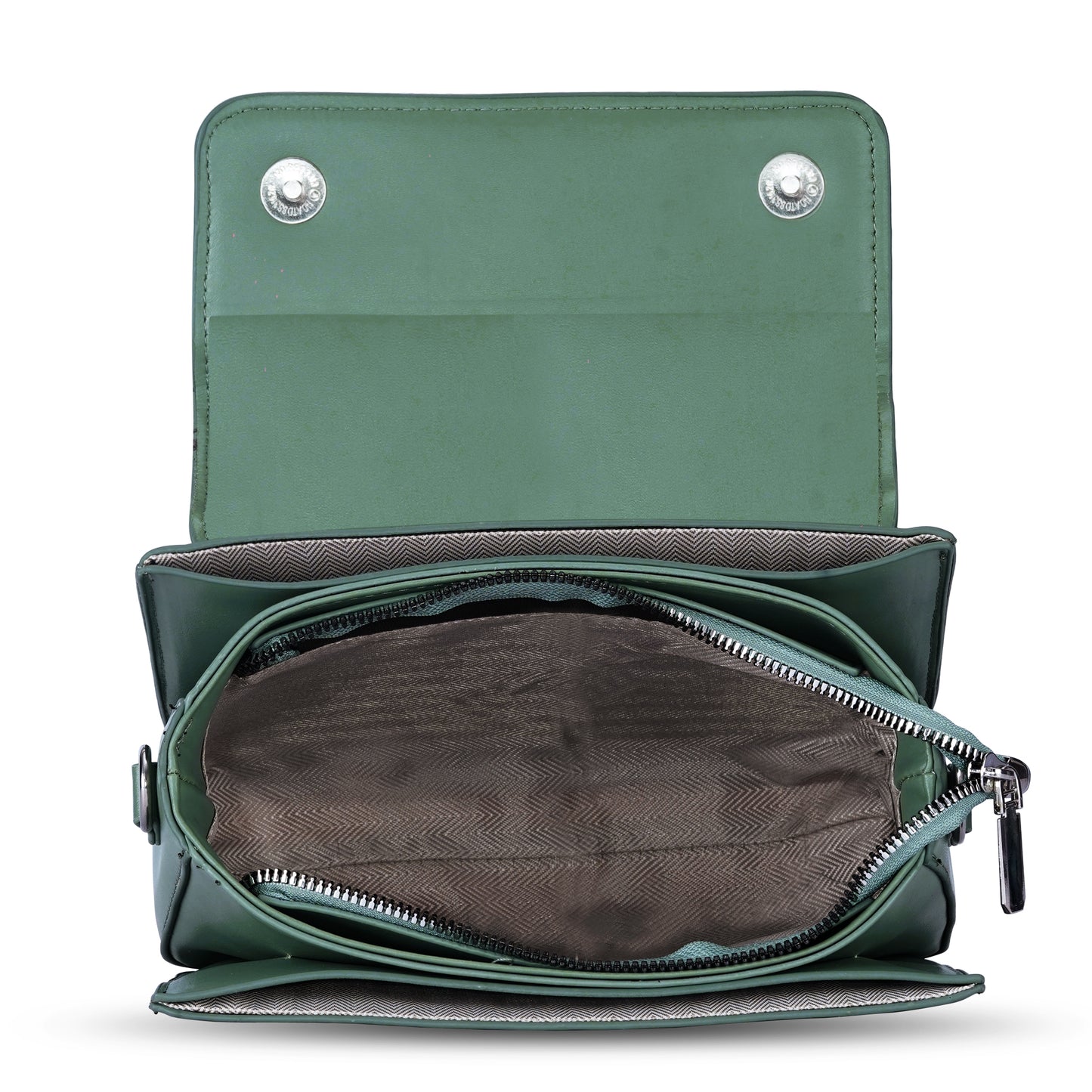 Green Structured Satchel Bag