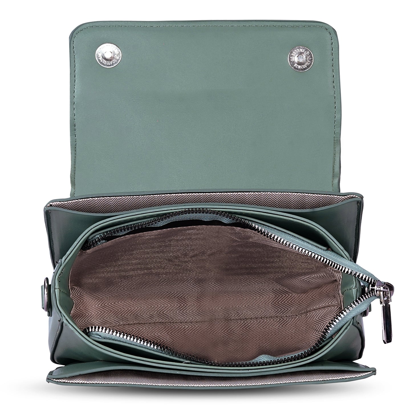 Green Structured Satchel Bag