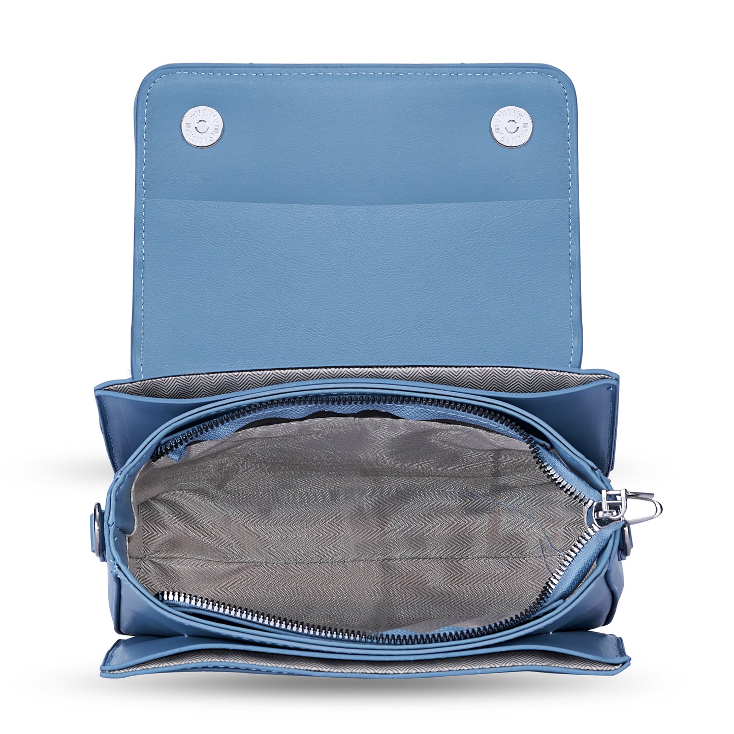 Blue Structured Satchel Bag