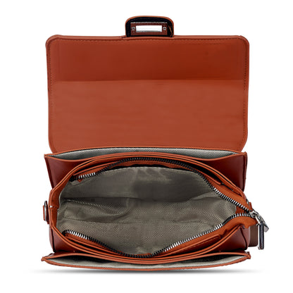 Tan Colourblocked Sling Bag